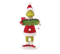 Department 56 Dr. Seuss The Grinch by Possible Dream Beware Sign Figurine, 12.5 Inch, Multicolor