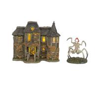 Department 56 Fright Avenue Village IT The Neibolt House and Pennywise in Spider Form Lit Building and Figurine Set, 7 Inch, Multicolor