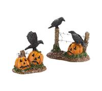 Department 56 Halloween Ravens, Polyresin, Multi Colour, 8.5 x 8 x 4.5 cm
