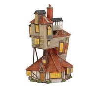 Department 56 Polyresin, Plastic, Stone Powder, Harry Potter Village The Burrow Lit Building, 9.06 Inch, Multicolor