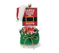 Department 56 Possible Dreams Accessories Santa Stops Here Countdown Sign Lit Figurine, 7.75 Inch, Multicolor