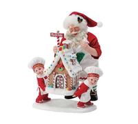 Department 56 Possible Dreams Bon Appetit Santa and Little Bakers Figurine Set, 10 Inch, Multicolor