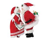 Department 56 Possible Dreams Christmas Traditions Santa and Mrs. Claus Northpole Sweethearts Figurine Set, 10 Inch, Multicolor