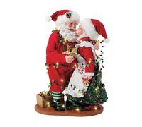 Department 56 Possible Dreams Christmas Traditions Santa and Mrs. Claus Shining Stars Lit Figurine, 10.5 Inch, Multicolor