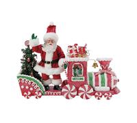 Department 56 Possible Dreams Christmas Traditions Santa Candy Cane Train Figurine, 11 Inch, Multicolor