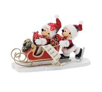Department 56 Possible Dreams Disney Mickey and Minnie Mouse Fun on Ice Figurine, 7 Inch, Multicolor