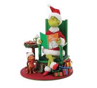 Department 56 Possible Dreams Dr. Seuss The Grinch and Max Bedtime Story Figurine, 10 Inch, Multicolor