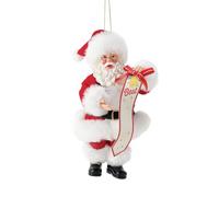 Department 56 Possible Dreams Santa Holding Personalizable Banner Hanging Ornament, 6 Inch, Multicolor