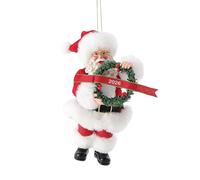 Department 56 Possible Dreams Santa Holding Wreath Limited Edition 2026 Dated Hanging Ornament, 6 Inch, Multicolor