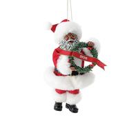 Department 56 Possible Dreams Santa Holding Wreath Limited Edition 2026 Dated Hanging Ornament, 6 Inch, Multicolor