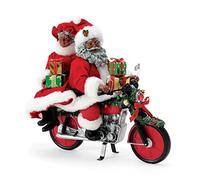 Department 56 Possible Dreams Sports and Leisure Santa and Mrs. Claus Any Sunday Motorcycle Figurine, 11.5 Inch, Multicolor