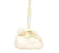 Department 56 Snowbabies Angel on a Cloud Sleeping Peacefully Glowing Hanging Ornament, 2.24 Inch, Multicolor
