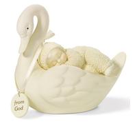 Department 56 Snowbabies Baby On Board Porcelain Ornament - Cream, Angel
