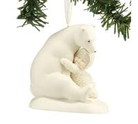 Department 56 Snowbabies “Big Bear Hug” Porcelain Ornament, 3.25”,White