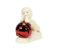 Department 56 Snowbabies Christmas Jubilee Perched on a Red Jingle Bell Figurine, 3.54 Inch, Multicolor