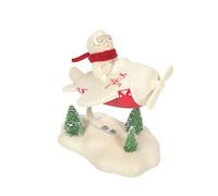 Department 56 Snowbabies Christmas Memories Santa I'm on My Way Figurine, 5.2 Inch, Multicolor