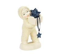 Department 56 Snowbabies Midnight Clear Holding a Basket of Stars Figurine, 4.33 Inch, Multicolor