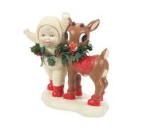 Department 56 Snowbabies Rudolph The Red-Nosed Reindeer Wrapped Up Figurine, 4.84 Inch, Multicolor