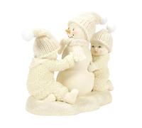Department 56 Snowbabies Snow Fun Let's Build a Snowman Figurine, 4.33 Inch, Multicolor