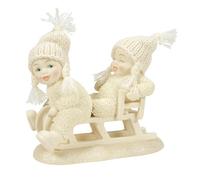 Department 56 Snowbabies Snow Fun Sledding Down The Hill We Go Figurine, 3.5 Inch, Multicolor