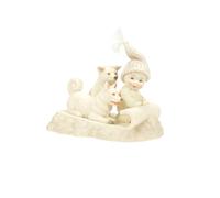 Department 56 Snowbabies Snow Fun Tobbagon Sled Dogs Figurine, 3.35 Inch, Multicolor