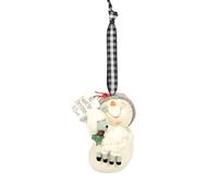 Department 56 Snowpinions Farmhouse All I Want for Christmas is Ewe Hanging Ornament, 3.07 Inch, Multicolor