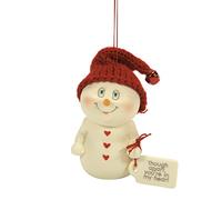 Department 56 Snowpinions Snowman Though Apart in My Heart Hanging Ornament, 2.95 Inch, Multicolor