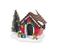 Department 56 Village Accessories Fido's Christmas Getaway Doghouse Figurine, 2.4 Inch, Multicolor