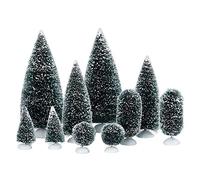 Department 56 Village Collections Bag-O-Frosted Topiaries Accessories, Green