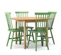 Department Wood Dining Table Set Oak/ Green