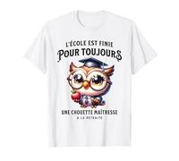 Departure Retirement Mistress Gift Owl Teacher Class T-Shirt