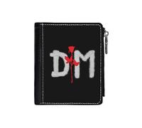 (Depeche Mode Pablho Music_2115) Men's Women PU Leather Wallets Compact Bifold with Zipper & Multiple Card Coins Slots Black Stylish Durable Graphic Design Print for Girl Boys