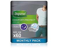 HUGGIES Depend Comfort Protect Incontinence Pants for Men, Small/Medium - 60 Pants
