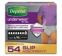 Depend Comfort-Protect Men's Absorbent Briefs Size L/XL 54 Super Protection Underpants for Moderate-Severe Loss