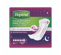 Depend Comfort Prt Max Night Pad PK6