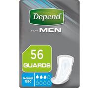 Depend Men's pads, maximum absorbency, incontinence protection, 56 pads (packaging may vary)