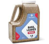 Dependable Food Basil Leaves - 1.5 Lb. Jar - Dried Basil Seasoning, Kosher, Bulk for Pasta Sauces, Pesto, Salads, Garnishes & More - Thai Basil Seasoning Nat