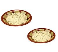 Dependable Industries inc. Essentials 2 Piece Set Melamine Hummus & Guacamole Serving Dip Bowl Condiment Humus Dish