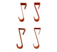 Dependable Industries Over-The-Door Hanger Hook Set 4-Pack of 4.5 in. Plastic Over-The-Door Hangers & Over-The-Door Hooks - Over-Door Hooks for Hanging Clothes & Towels (Orange)