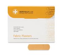 Dependaplast Advanced Fabric Plasters 7cm x 2cm - Hi Tech Lightweight, Water-Repellent, Flexible, Super-Sticky Adhesive - Box of 100