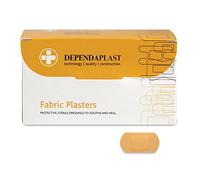 Dependaplast Advanced Fabric Plasters - Water-Repellent, Flexible, Super-Sticky Low-Allergy Adhesive, Breathable & Comfortable for All-Day Wear, 4cm x 2cm, Box of 100