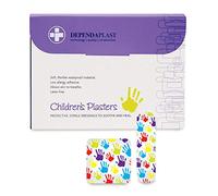 Dependaplast Children's Washproof Plaster - Fun Designs, Sterile, Low-Allergy, Breathable, Assorted (Pack of 100)
