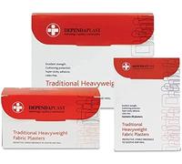 Dependaplast Fabric PlastersTraditional Heavyweight - Extra Cushioning And Physical Protection - Heavy Elastic Fabric - Super-Sticky Zinc Oxide Adhesive - Assorted Box of 100