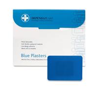 Dependaplast Food Area Blue Plasters with High Visibility and Metal Detection Properties, Easily Detectable, Individually Wrapped 7.5 cm x 5 cm, Blue (Pack of 50)