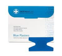 Dependaplast Food Area Blue Plasters With High Visibility And Metal Detection Properties, Easily Detectable, Individually Wrapped - anchor Box of 50
