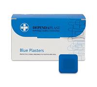 Dependaplast REL541 Food Area Plaster, 4 cm x 4 cm, Blue (Pack of 100)