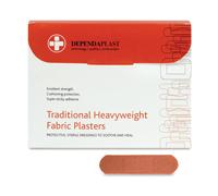 Dependaplast Traditional Heavyweight Fabric Plasters. Extra Cushioning And Physical Protection - Heavy Elastic Fabric - Super-Stic