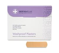 Dependaplast Washproof Plasters 7cm x 2cm, Flexible PU Plastic Film, Secure Adhesive, Breathable, Waterproof - Box of 100