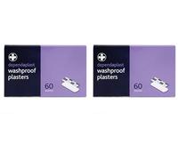 Dependaplast Washproof Plasters - Flexible PU Plastic Film, Secure Adhesive, Breathable, Waterproof - Assorted Box of 60 (Pack of 2)