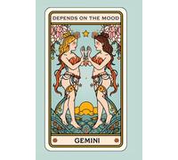 Depends On The Mood Gemini: Funny Tarot Card Zodiac Notebook - Original Gift Idea for Women Men - 120 Lined Pages Journal - Gemini Astrology Aesthetic ... Celestial Decor - 6x9 Matte Paperback